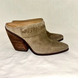 Sam Edelman Suede Alison Western Cowboy Mule Bootie EUC Sz 9